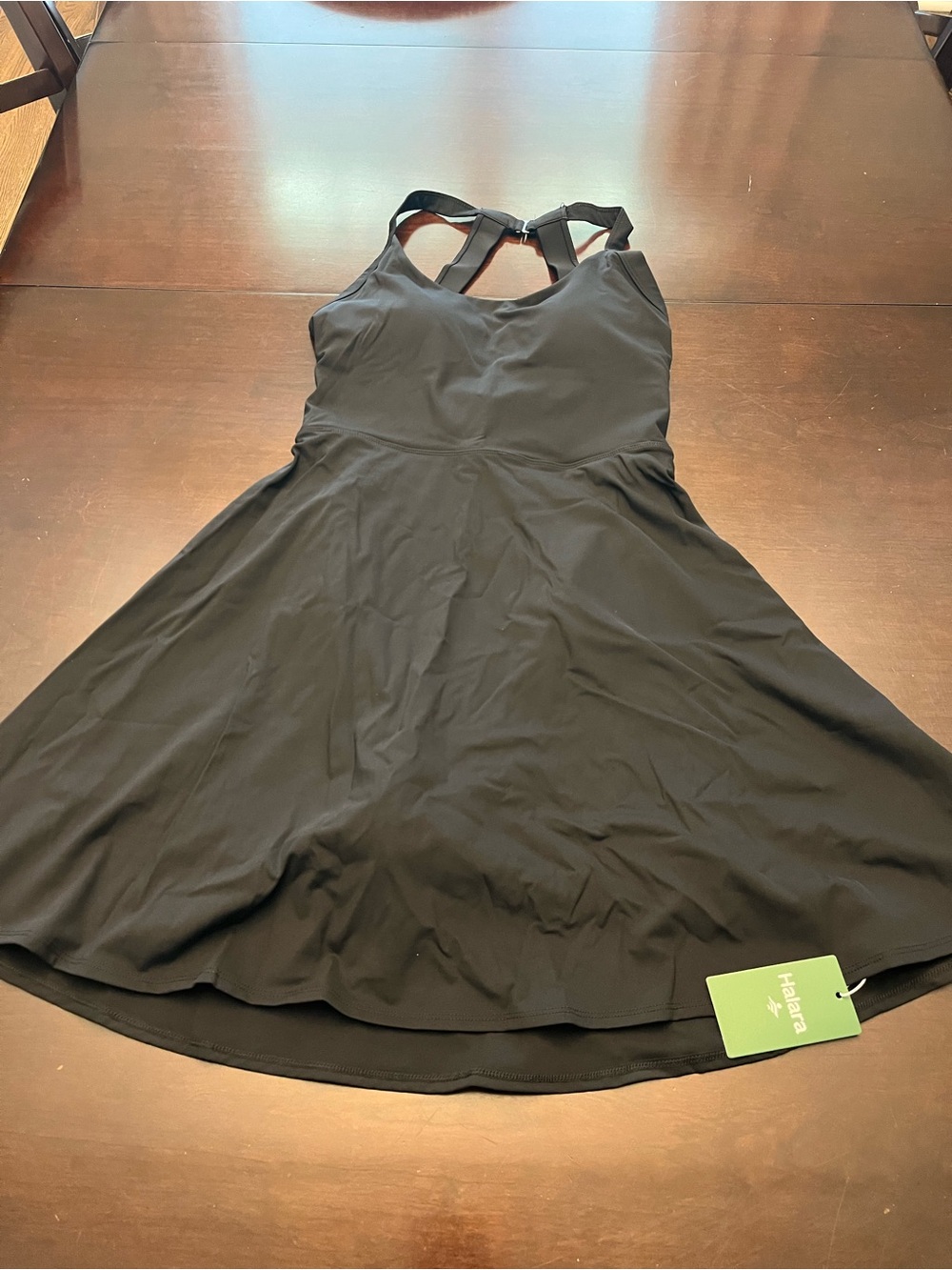 HALARA Black One-Shoulder Fit & Flare Dress